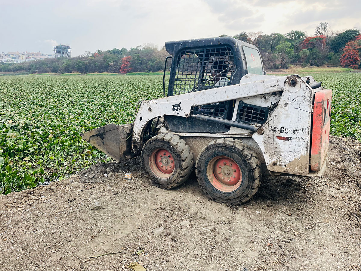 Construction site excavation